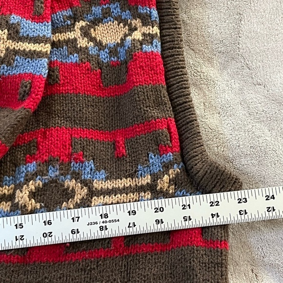Vintage MILLIGAN BRAND KNITS Chunky Southwestern Hand Knit Vest XL Made in USA - Picture 11 of 12